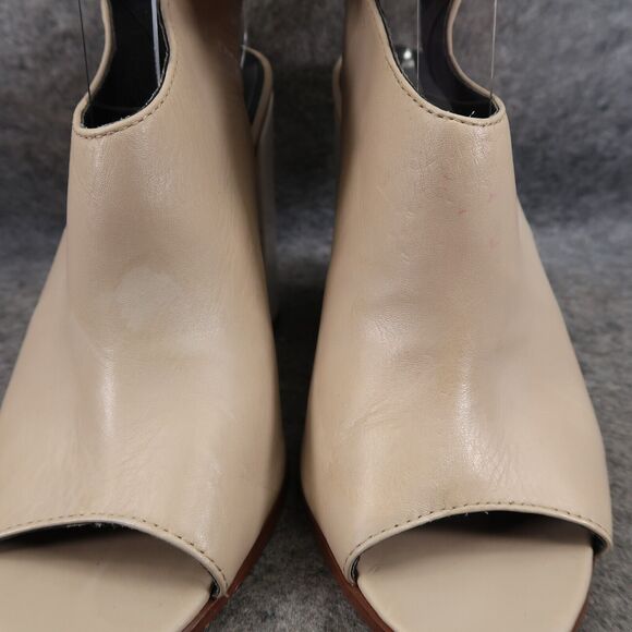 Aldo Shoes Womens 7.5 Pumps Ankle Wrap Buckle Bootie Peep Toe Leather Block Heel - Picture 3 of 16